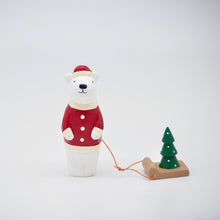 画像をギャラリービューアに読み込む, クリスマスシロクマサンタ - ツリー