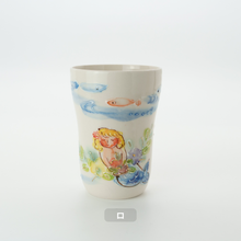 画像をギャラリービューアに読み込む, フリーカップ - 花と人魚