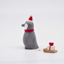 画像をギャラリービューアに読み込む, クリスマスペンギンサンタ - ハートプレゼント