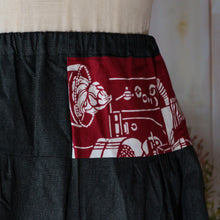 画像をギャラリービューアに読み込む, ガウチョパンツ - 喫茶店・赤 - size M