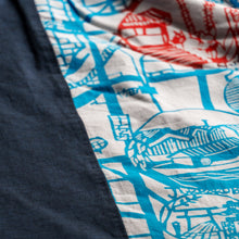 画像をギャラリービューアに読み込む, ガウチョパンツ - 伏見水地図・青 - size L