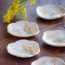 画像をギャラリービューアに読み込む, 花形豆皿 -ミモザ