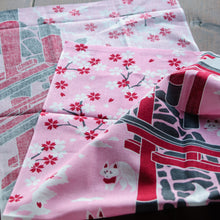 画像をギャラリービューアに読み込む, 手拭い - 花見きつね -