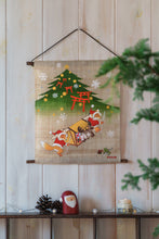 画像をギャラリービューアに読み込む, タペストリー 狐のクリスマス