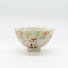 画像をギャラリービューアに読み込む, 花咲くネコのほっこり茶わん