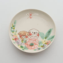 画像をギャラリービューアに読み込む, 花とわんこの小皿