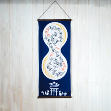 画像をギャラリービューアに読み込む, 手拭い - めぐり狐 -紺色