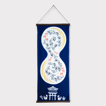 画像をギャラリービューアに読み込む, 手拭い - めぐり狐 -紺色