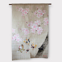 画像をギャラリービューアに読み込む, のれん 狐と狸のお花見