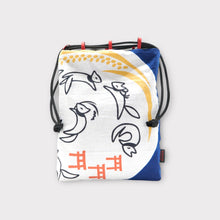 画像をギャラリービューアに読み込む, 信玄袋 - めぐり狐 紺色 -