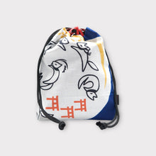 画像をギャラリービューアに読み込む, 信玄袋 - めぐり狐 紺色 -