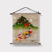 画像をギャラリービューアに読み込む, タペストリー 狐のクリスマス