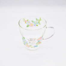 画像をギャラリービューアに読み込む, ガラスマグカップ -  三毛ネコ(耐熱ガラス)