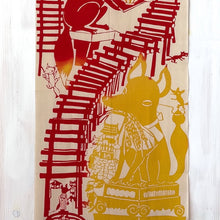 画像をギャラリービューアに読み込む, 手拭い - いなり道 - 赤黄(新色)