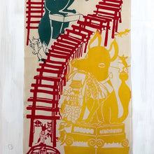 画像をギャラリービューアに読み込む, .手拭い - いなり道 - 緑赤(新色)