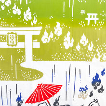 画像をギャラリービューアに読み込む, 手拭い - 狐の嫁入り -