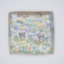 画像をギャラリービューアに読み込む, .角皿 -三日月とフクロウ