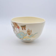 画像をギャラリービューアに読み込む, .キツネ抹茶碗  - 雲と狛狐