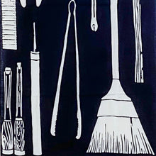 画像をギャラリービューアに読み込む, 手拭い - 工具図 (濃紺)-