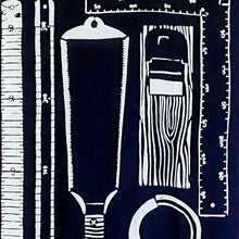 画像をギャラリービューアに読み込む, 手拭い - 工具図 (濃紺)-