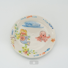 画像をギャラリービューアに読み込む, 輪花中皿 - 人魚 -
