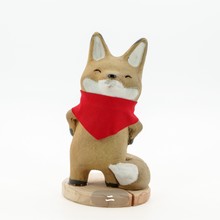 画像をギャラリービューアに読み込む, 立ちキツネ (茶)
