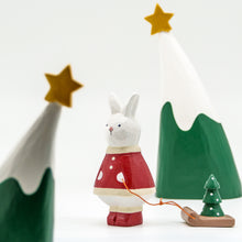 画像をギャラリービューアに読み込む, クリスマスウサギサンタ – ツリー
