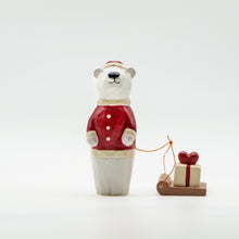 画像をギャラリービューアに読み込む, クリスマスシロクマサンタ –ハートプレゼント
