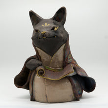 画像をギャラリービューアに読み込む, 黒陶虹彩着物狐 開運祈願
