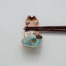 画像をギャラリービューアに読み込む, 箸置き - 桜にゃんこ -
