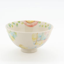 画像をギャラリービューアに読み込む, ウサギとフクロウのほっこり茶わん
