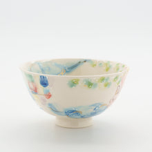 画像をギャラリービューアに読み込む, ウサギとフクロウのほっこり茶わん
