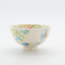 画像をギャラリービューアに読み込む, ウサギとフクロウのほっこり茶わん
