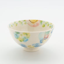 画像をギャラリービューアに読み込む, ウサギとフクロウのほっこり茶わん
