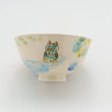 画像をギャラリービューアに読み込む, ウサギとフクロウのほっこり茶わん

