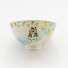 画像をギャラリービューアに読み込む, ウサギとフクロウのほっこり茶わん
