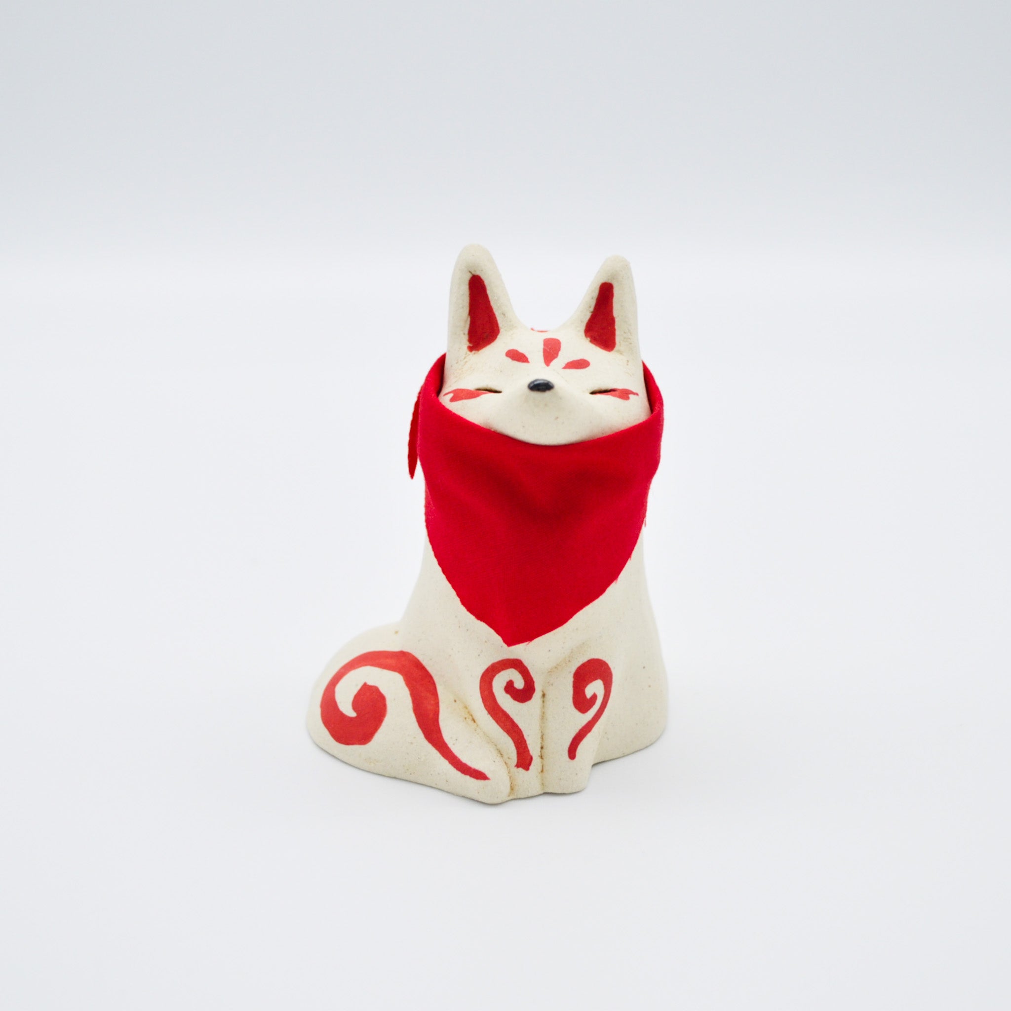 古根付 Netsuke 江戸期 鹿角 妖怪狐 狐 白蔵主 きつね 稲荷神 釣