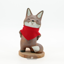 画像をギャラリービューアに読み込む, 立ちキツネ (茶)
