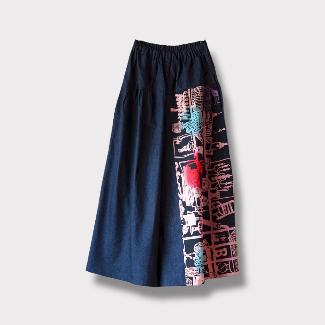 ガウチョパンツ - 骨董屋・紫 - size L